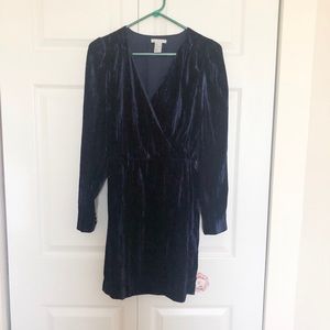Velvet Blue H&M Wrap Dress
